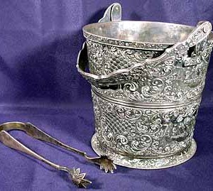 vintage silver ice bucket